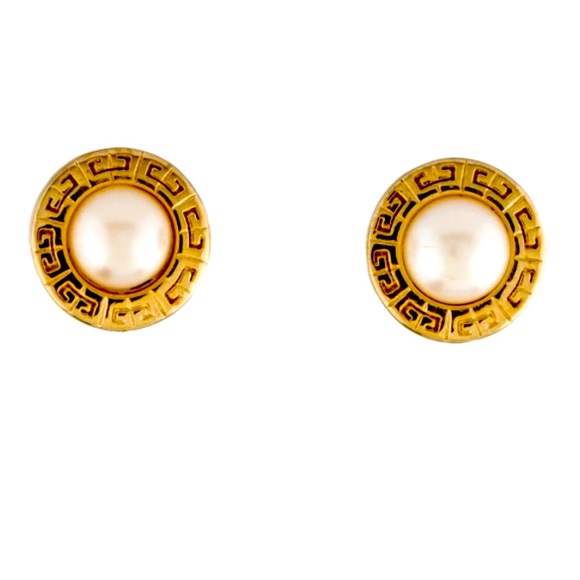 Givenchy Jewelry - GIVENCHY VINTAGE FAUX PEARL CLIP-ON EARRINGS